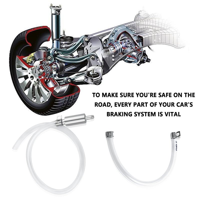 IHOTDER Car Brake Bleeder Hose with One Way Check Valve Durable Brake Fluid Bleeder Hoses Replacement Universal Brake Bleeder Tool Car Accessories for Car Motorbike Bike - Image 5